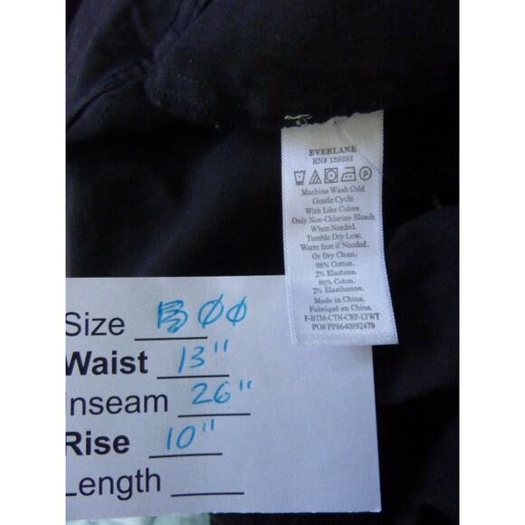 Everlane The Lightweight Wide Leg Crop Chino Light Black Size 00 - Picture 5 of 5